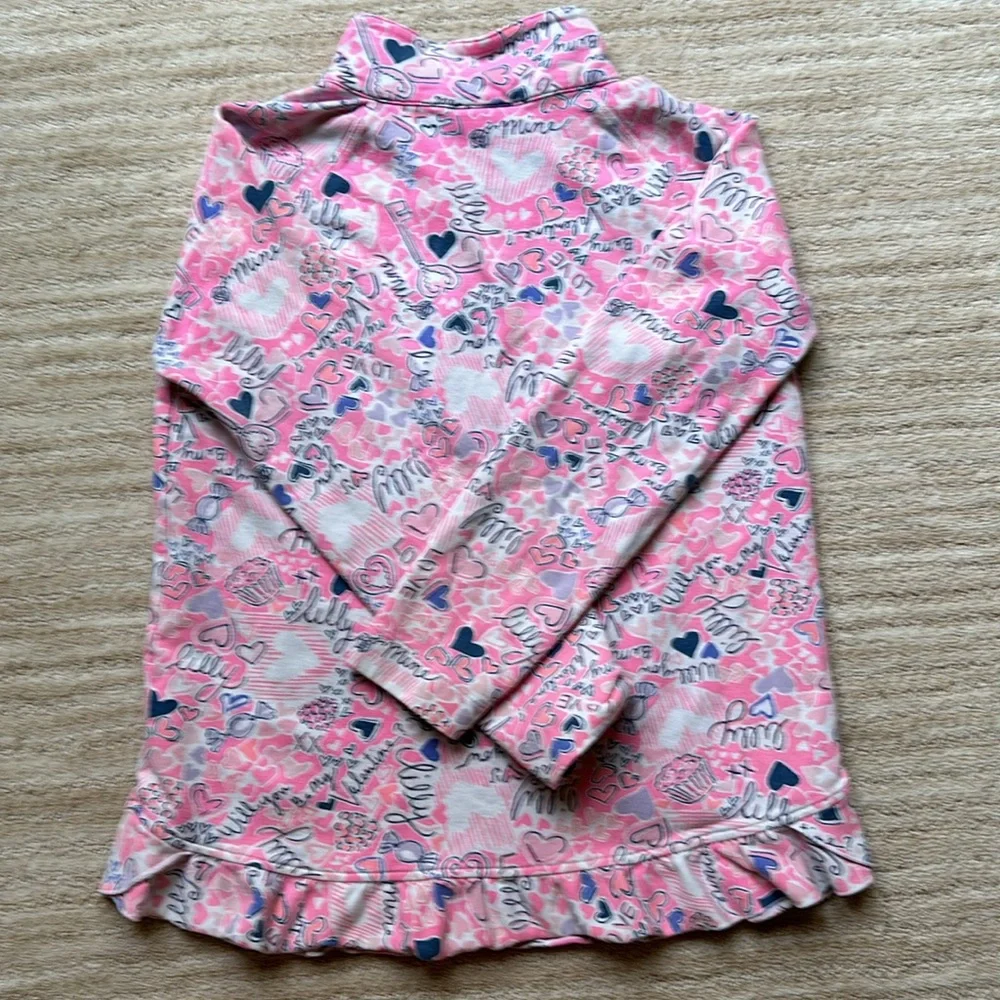 Lilly Pulitzer Girls 8-10 Skipper Popover Valentines Day Heart Print XL (12-14)